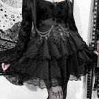 Drawstring Ruffle Fairycore Skirt