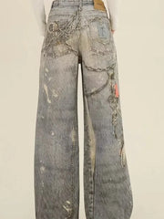 Blue Gothic Baggy Oversize Harajuku Pant