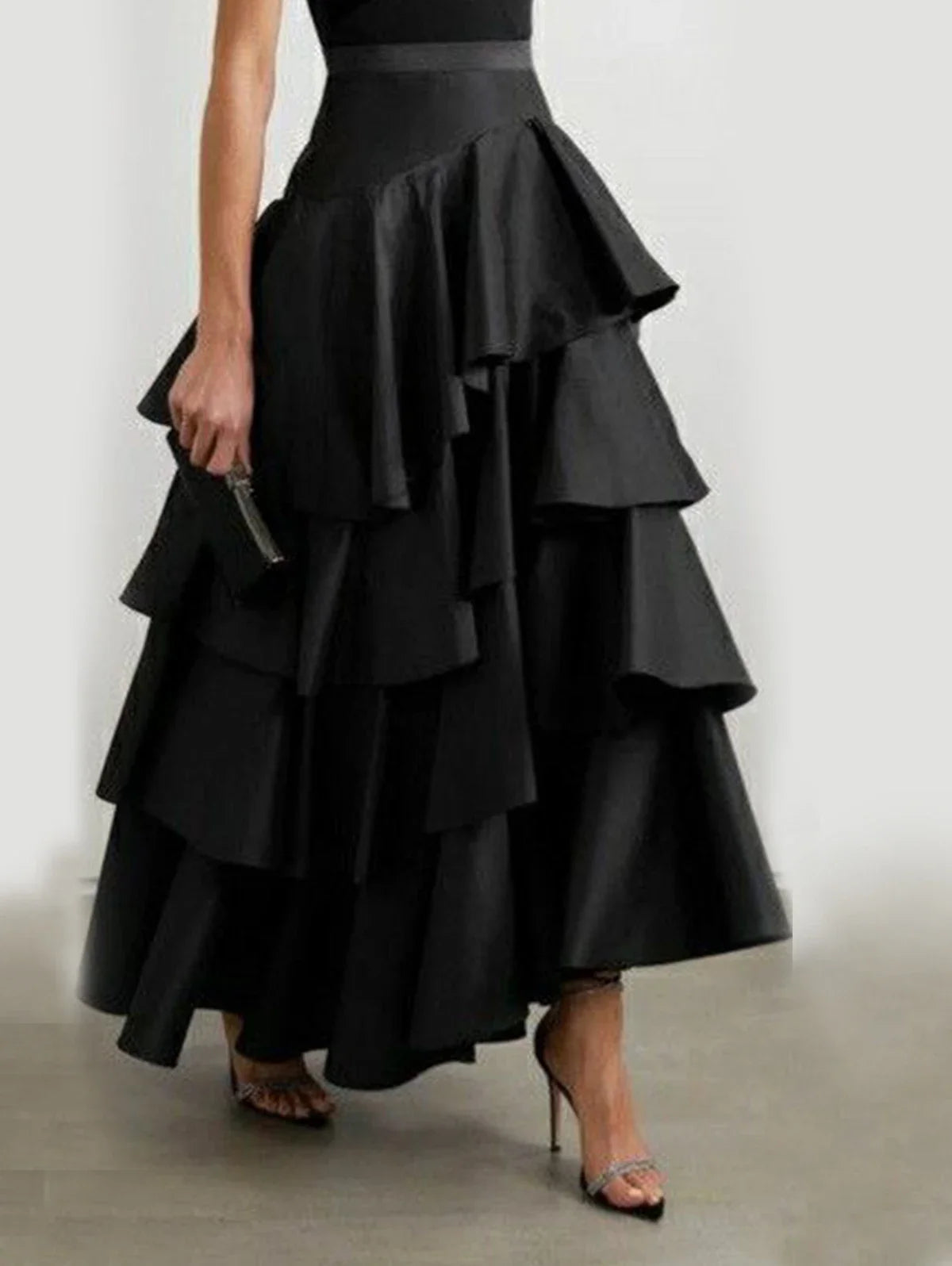 Layered Ruffle Maxi Cake Skirt Main image