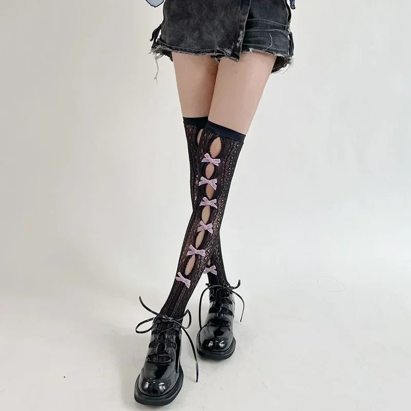 Gothic Bow Hollow Out Glove