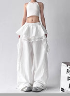 Lace Patchwork Cargo Pants