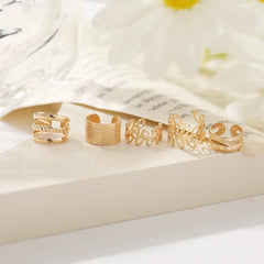 Vintage Gold Leaves Non-Piercing Clip Earring