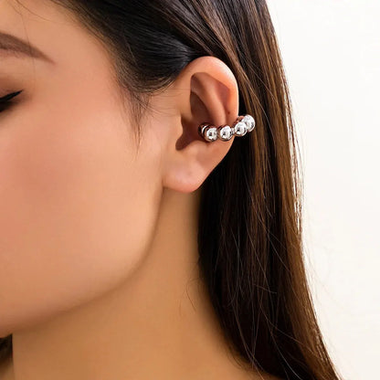 Gothic Round Glossy No Piercing Clip Earring