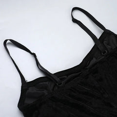 High Split Hem Grunge Midi Dress