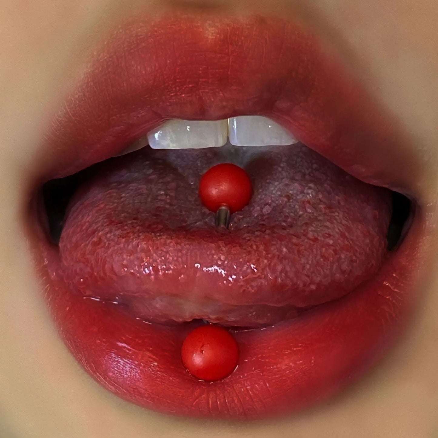 Titanium Steel Anti-Allergy Short Rod Tongue Ring