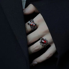 Black Gothic Ruby Ring