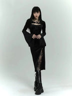 Black Slim Fit Midi Dress