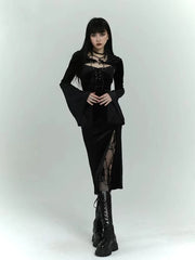 Black Slim Fit Midi Dress