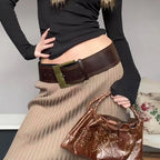Vintage Gothic Brown Buckle Belt