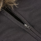 Faux Fur Trim Hooded Crop Jacket