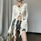 Vintage Cropped Mesh Top