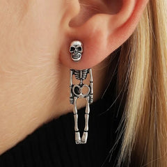 Vintage Skeleton Antique Gold Drop Earring