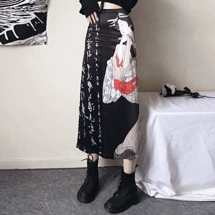 Plaid Patchwork Flounce Skirt