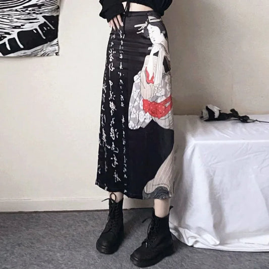 Plaid Patchwork Flounce Skirt