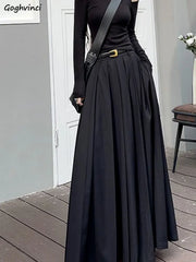Pleated Floor Length Classic Skirt