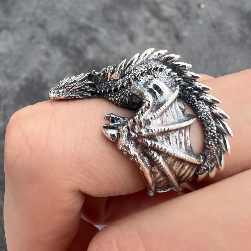 Dragon Pterosaur Wings Gothic Ring