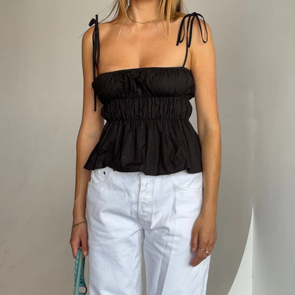 Backless Ruched Clubwear Crop Top