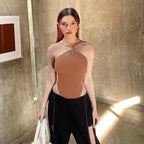 Bandage Backless Gothic Bodysuit Crop Top