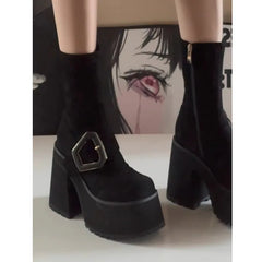Winter High Heel Gothic Chelsea Boot