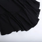 Steampunk Ruffle High Low Skirt