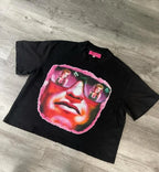 Retro Pattern Print Loose Cotton T-shirt