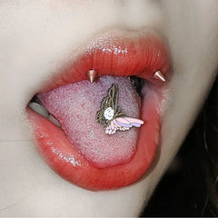 Punk Butterfly Dripping Oil Fashion Tongue Ring