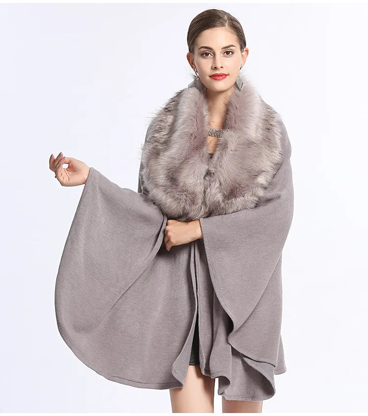 Loose Bat Sleeve Poncho Cloak