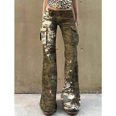 Camouflage Gothic High Waist Pant