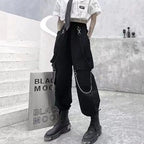 Black High Waist Loose Pants