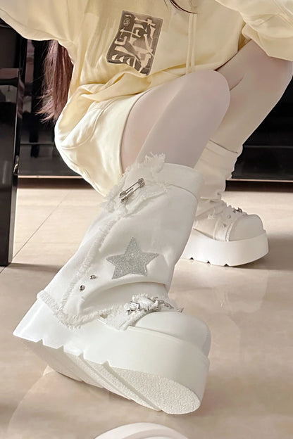 Sweet Lolita Canvas Y2K High-Heeled Gothic Boot