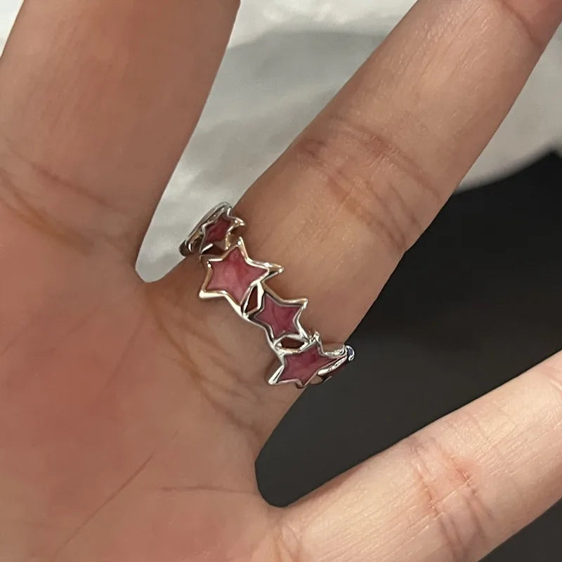 Gothic Crystal Black Spider Ring