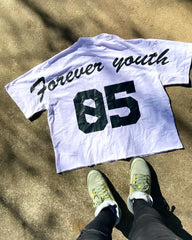 Comic Print Round Neck Cotton T-shirt