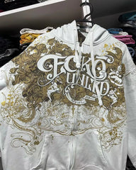 Gothic Vintage Big Pattern Hoodie