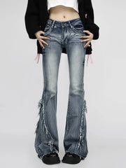 Black Gothic Baggy Flare Pant