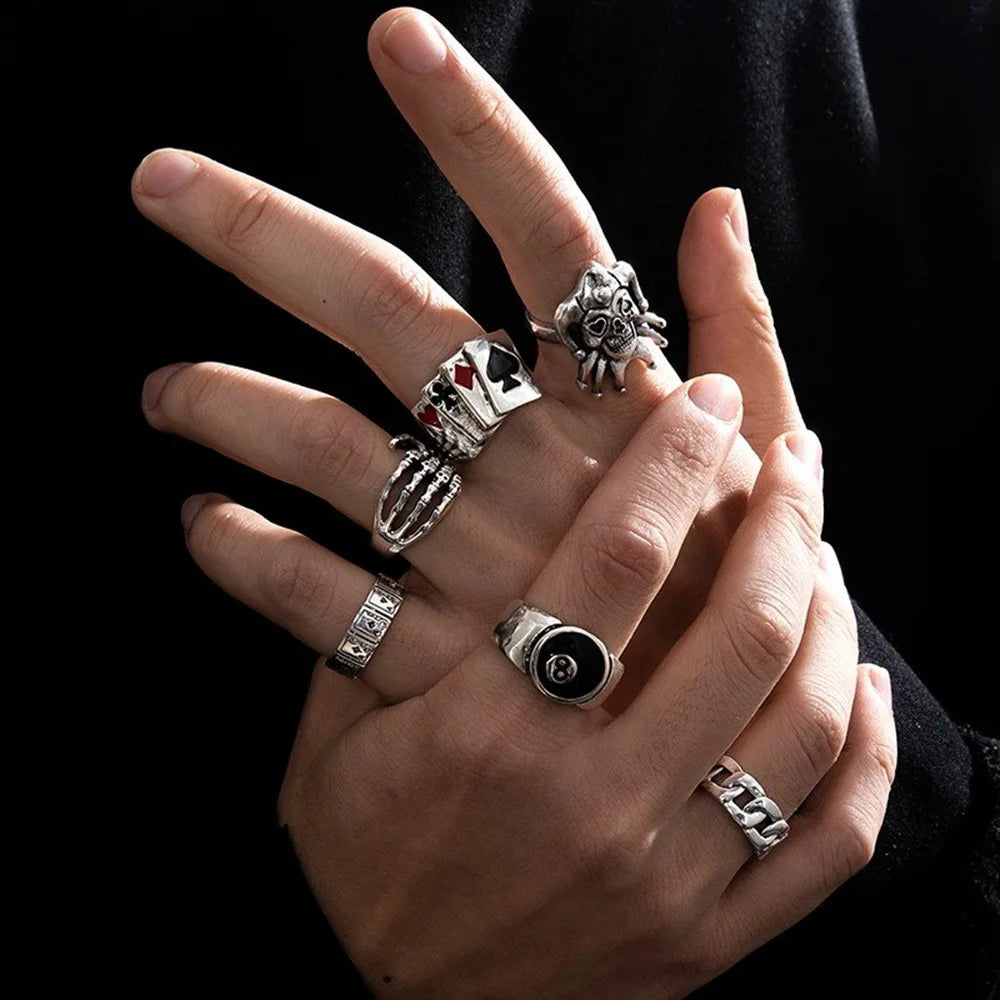 Y2K Punk Hip Hop Gothic Spider Ring