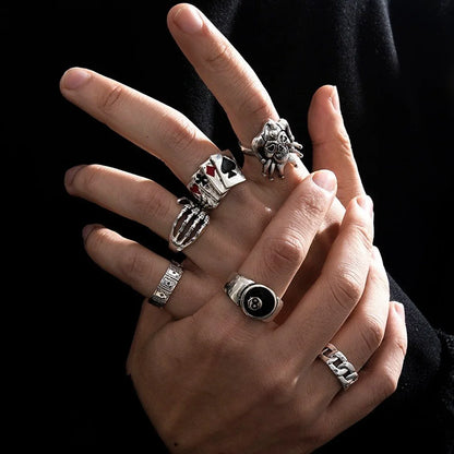 Y2K Punk Hip Hop Gothic Spider Ring