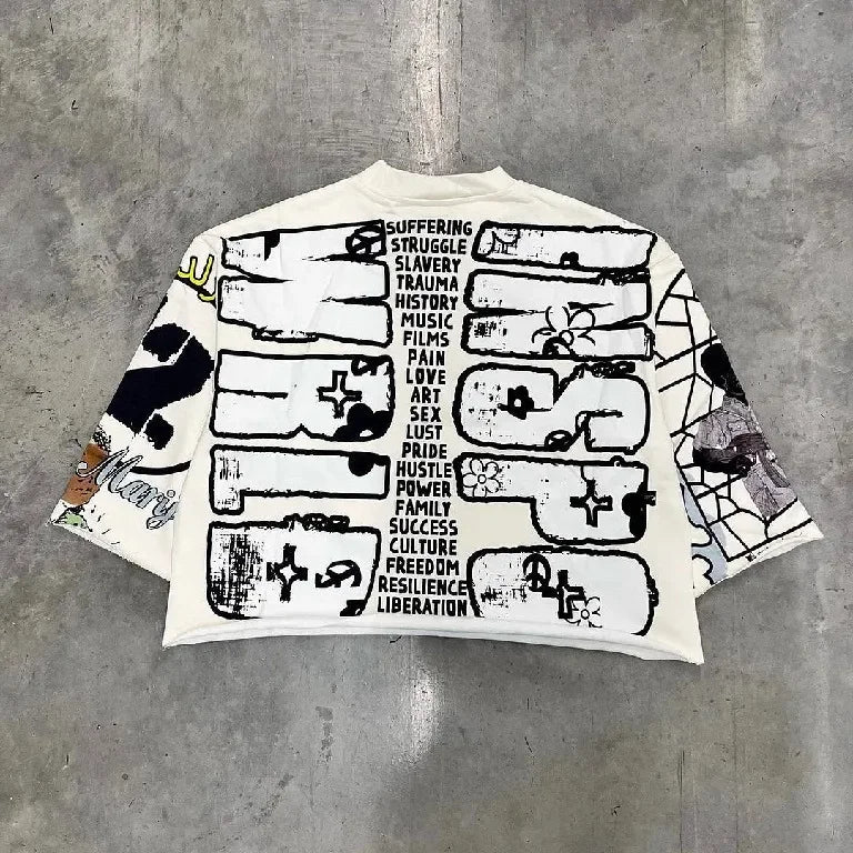 Gothic Cartoon Graphic Cotton T-shirt Secondary image