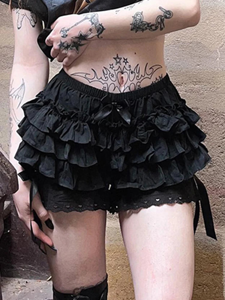 Lolita Lace Bow Patchwork Skirt