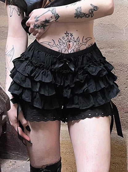 Lolita Lace Bow Patchwork Skirt