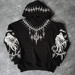 Harajuku Gothic Death Bone Hoodie