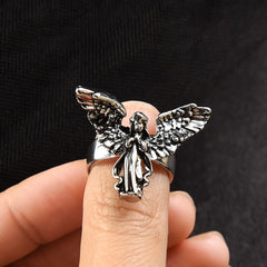 Y2K Crystal Heart Punk Gothic Ring