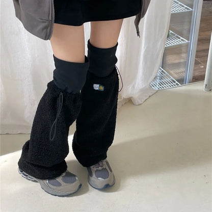 Gothic Lamb Wool Drawstring Sock