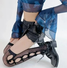 Gothic Bow Hollow Out Glove