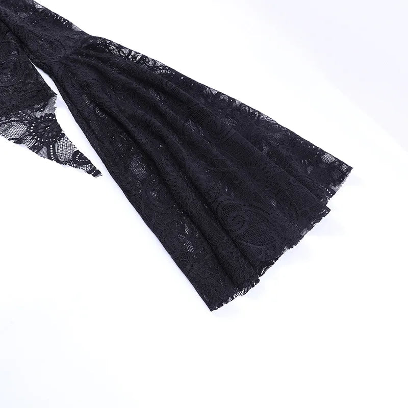 Gothic V-Neck Mesh Top