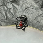 Spider Web Stainless Steel Punk Tongue Ring