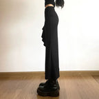 Ruffles Split A-line Party Skirt