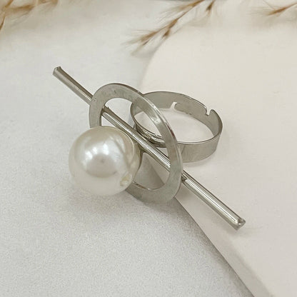 SHIXIN Vintage Silver Large Flower Gothic Ring