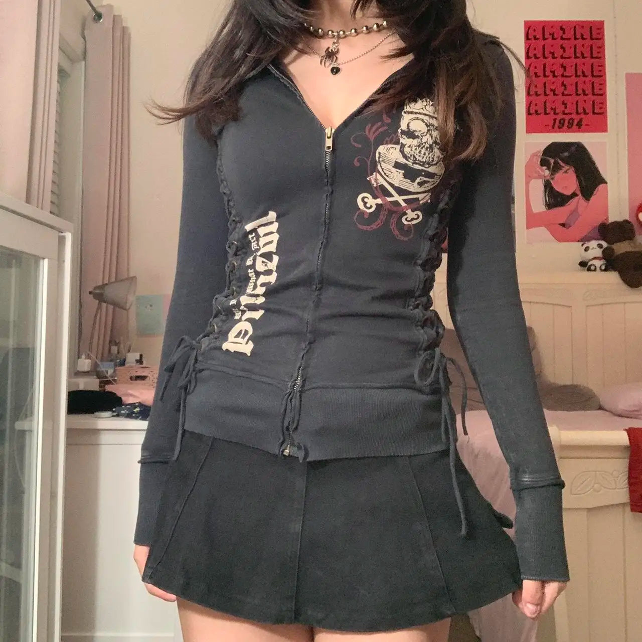 Vintage Bandage Detail Long Sleeve Jacket Main image