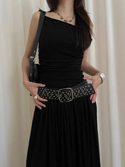 Punk Gothic Rivet Wide Belt