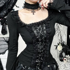 Lace-Up Choker Corset